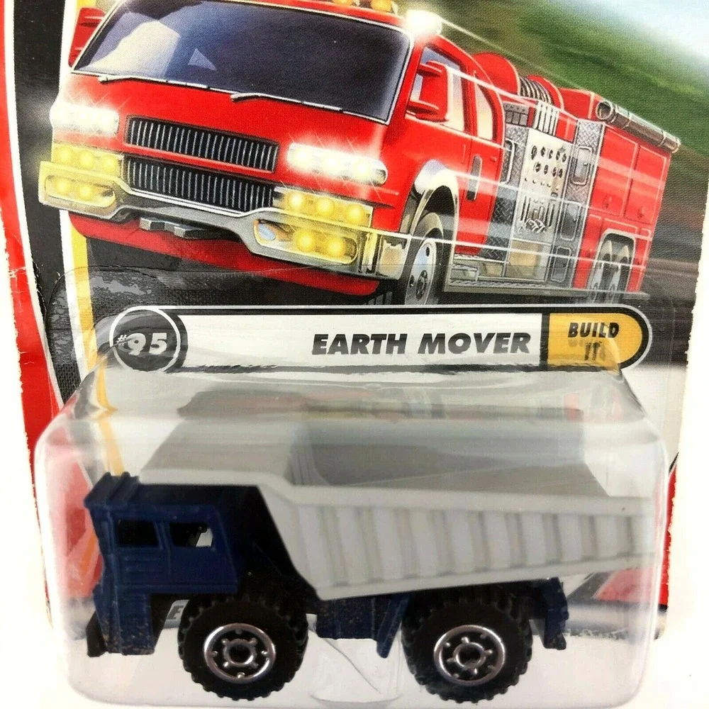Matchbox Build It Earth Mover Dump Truck 95 Blue Diecast 1/64 Scale Construction